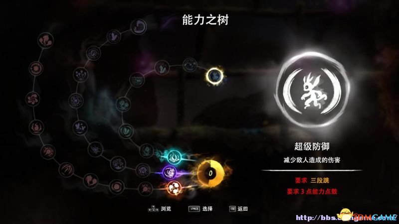 能力光球蓄积至屏幕下方的能力圆球满额