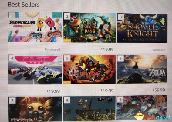在这里你可以看到最近两周在eShop