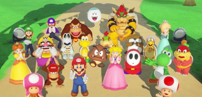 看上去是对N64上初代《马里奥聚会》