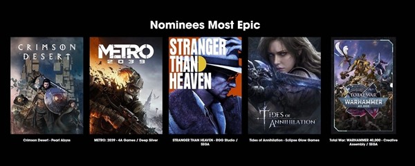 Gamescom的参展作品中评选年度