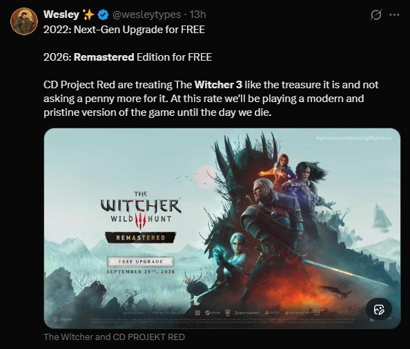 CD Projekt Red压轴公布