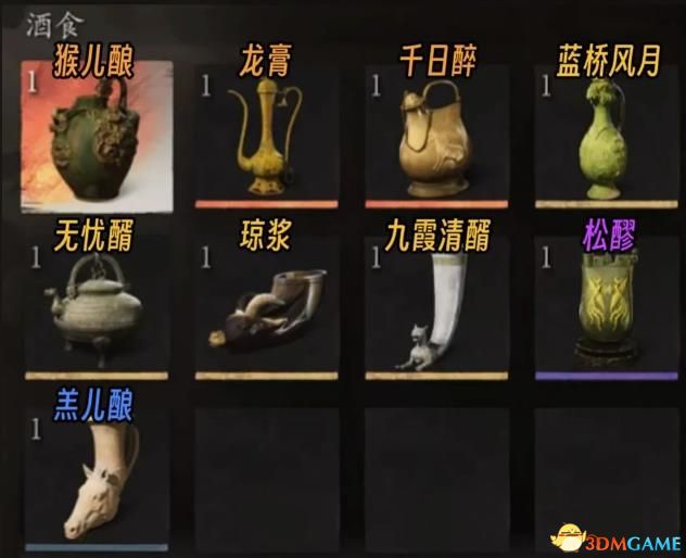 初始椰子酒升满级后变为玉液
