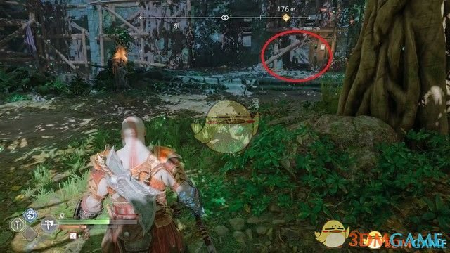 来到开阔区会看到boss“森林魔像”。