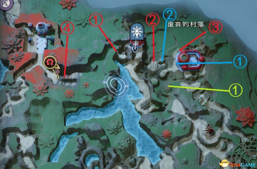 此区域的收集品如下图所示